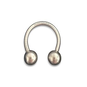 Tiffany & Co Vintage 925 Sterling Silver Horseshoe Screwball Keyring Authentic
